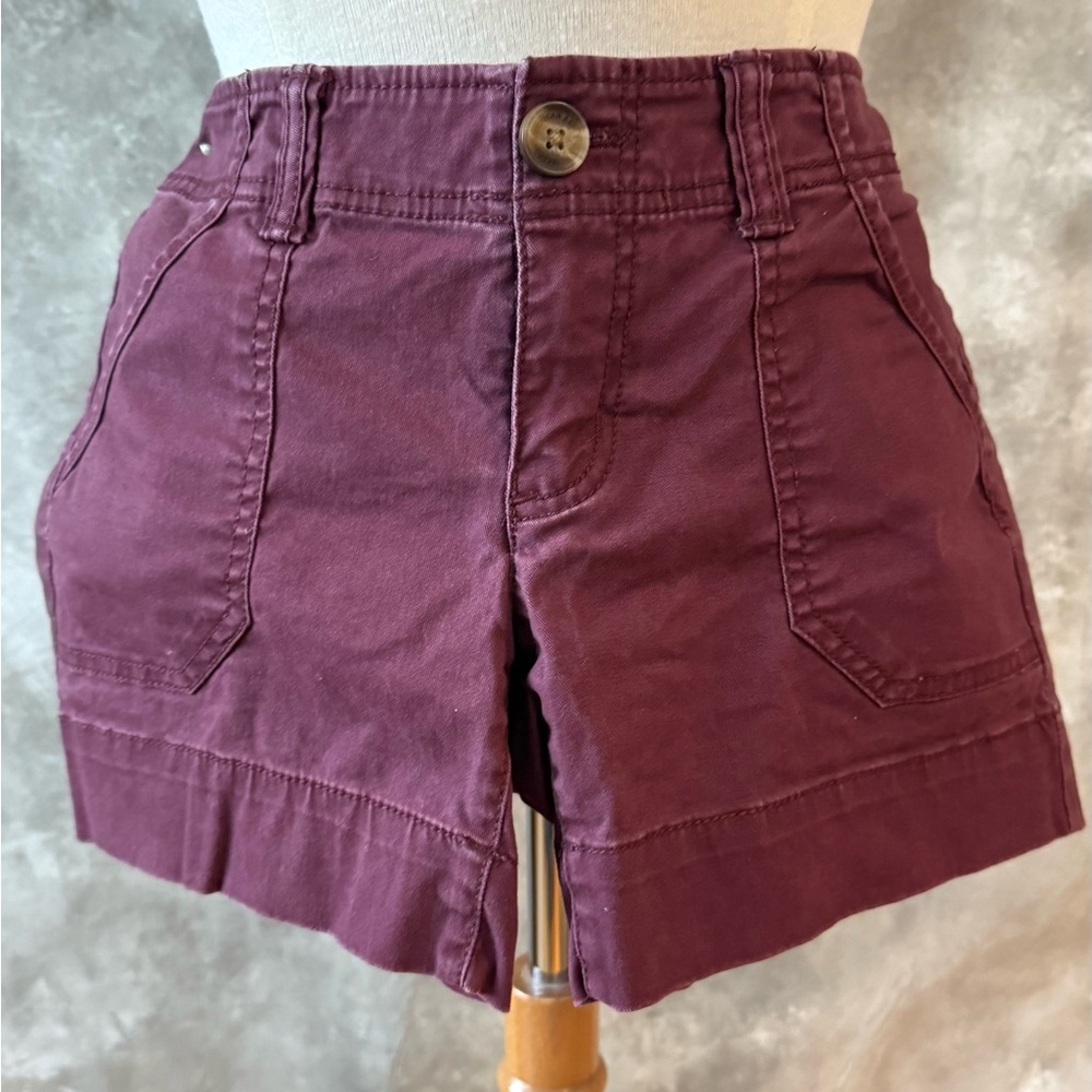 American Eagle Outfitters Purple Cargo Shorts with Cuffed Hem (Love 10)
